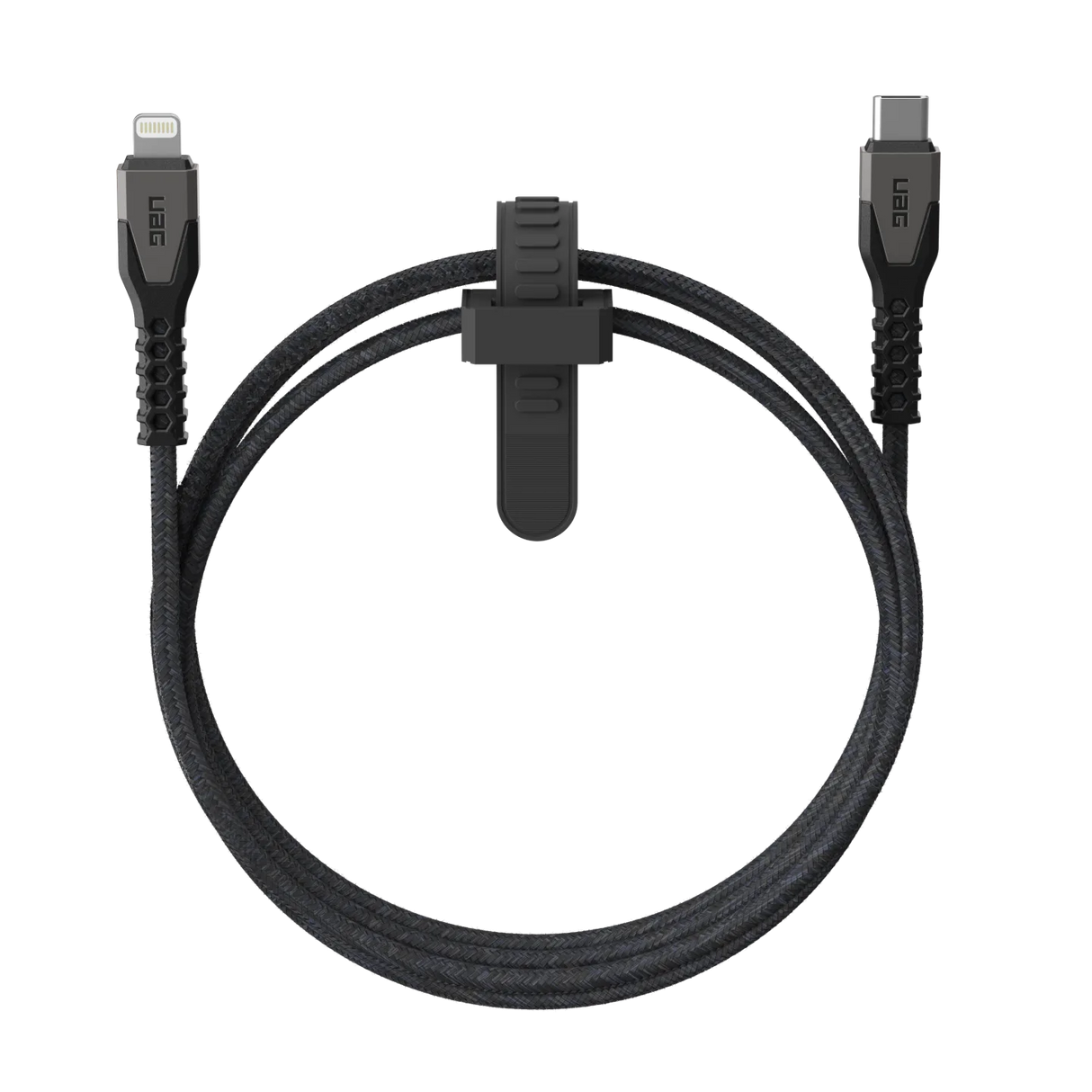 สายชาร์จ UAG รุ่น Rugged Kevlar USB C-to-Lightning Cable ความยาว 1.5 เมตร - สี Black/Gray