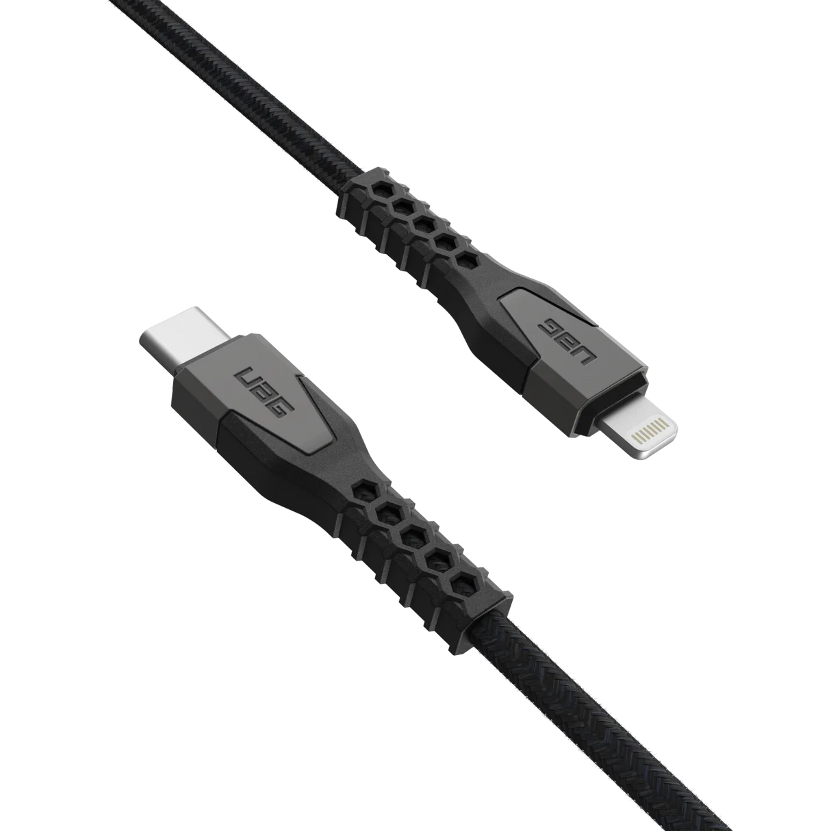 สายชาร์จ UAG รุ่น Rugged Kevlar USB C-to-Lightning Cable ความยาว 1.5 เมตร - สี Black/Gray