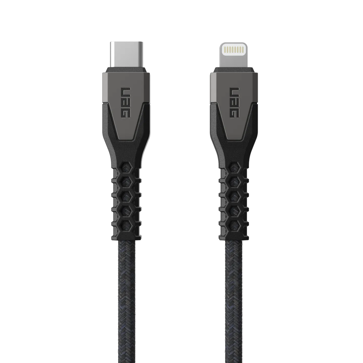 สายชาร์จ UAG รุ่น Rugged Kevlar USB C-to-Lightning Cable ความยาว 1.5 เมตร - สี Black/Gray