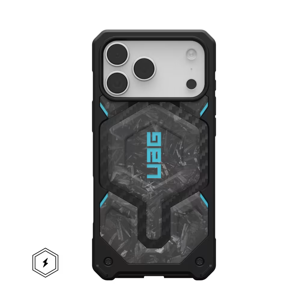 UAG รุ่น Monarch Pro - เคส iPhone 17 Pro Max – สี Forged Carbon Fiber/Blue (Limited Edition)
