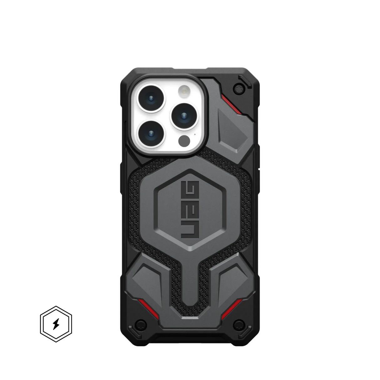 เคส UAG รุ่น Monarch Pro - iPhone 15 Pro - สี Kevlar Silver