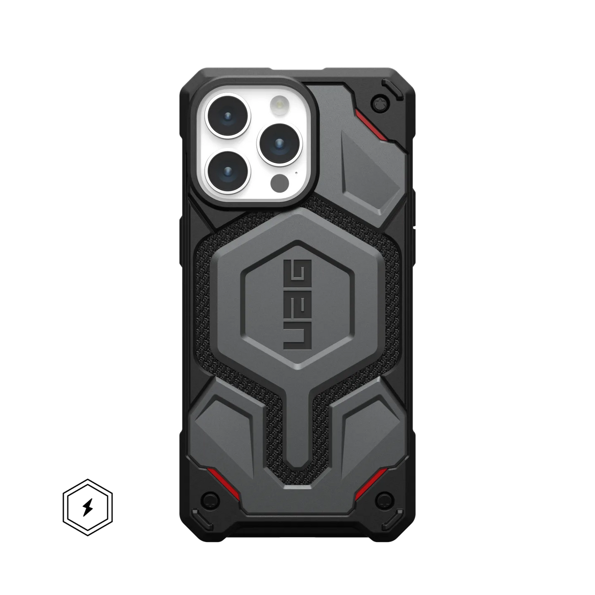 เคส UAG รุ่น Monarch Pro - iPhone 15 Pro Max - สี Kevlar Silver