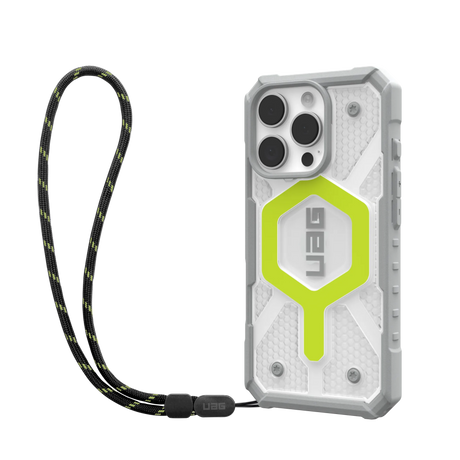 UAG รุ่น Pathfinder Clear Magsafe Bundle – เคส iPhone 16 Pro – สี Active Neon/Lanyard