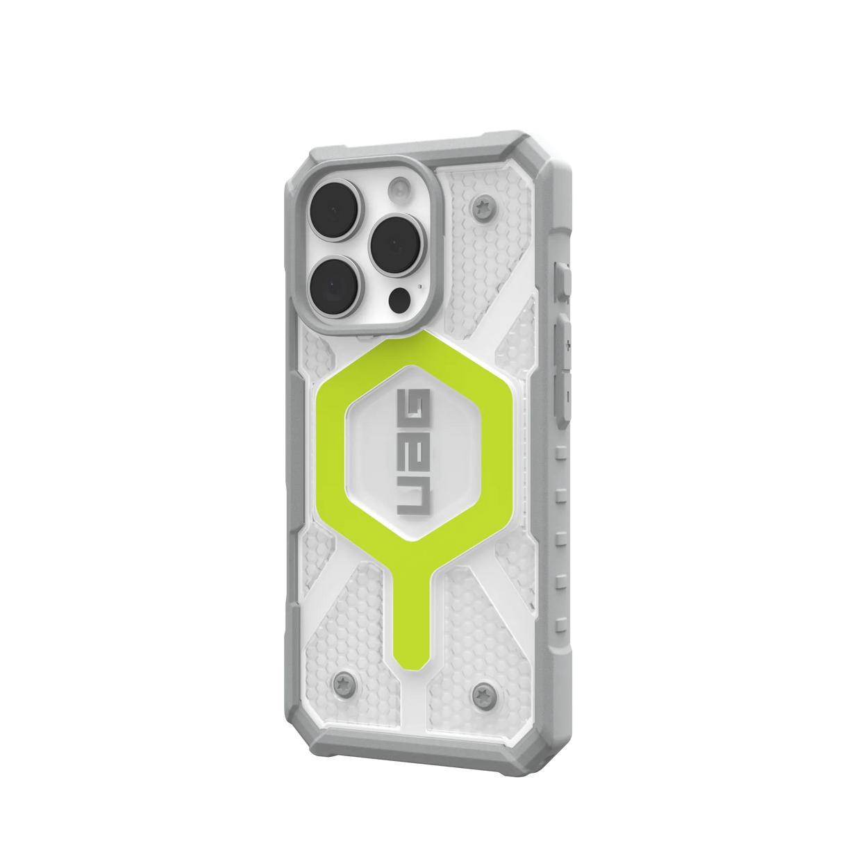 UAG รุ่น Pathfinder Clear Magsafe - เคส iPhone 16 Pro - สี Active Neon