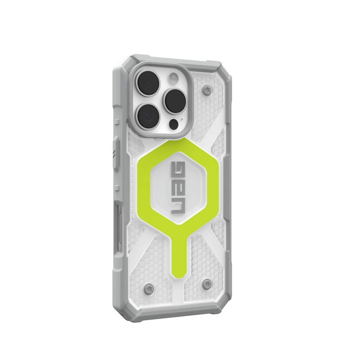 UAG รุ่น Pathfinder Clear Magsafe - เคส iPhone 16 Pro - สี Active Neon