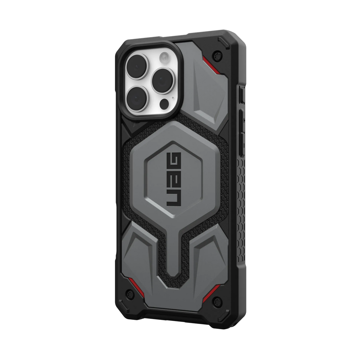 UAG รุ่น Monarch Pro – เคส iPhone 16 Pro Max – สี Kevlar Silver