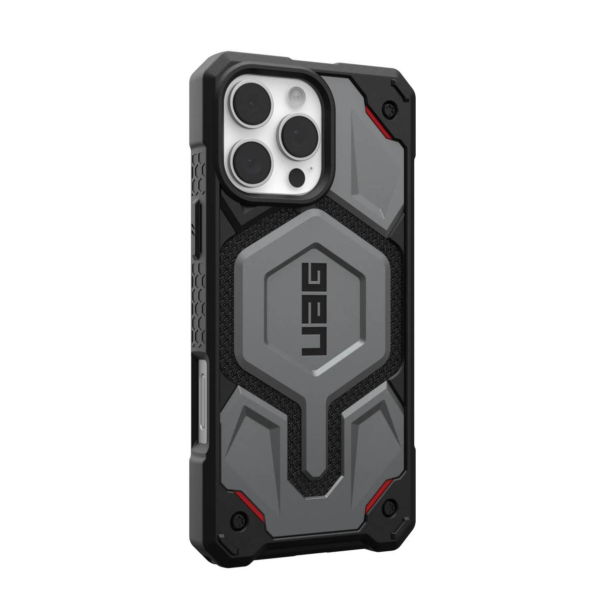 UAG รุ่น Monarch Pro – เคส iPhone 16 Pro Max – สี Kevlar Silver