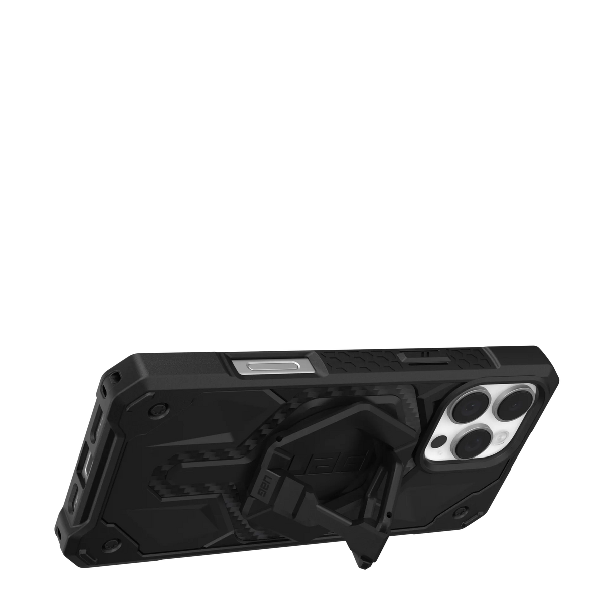 UAG รุ่น Monarch Pro Bundle - เคส iPhone 16 Pro Max - สี Carbon Fiber/Black Stand