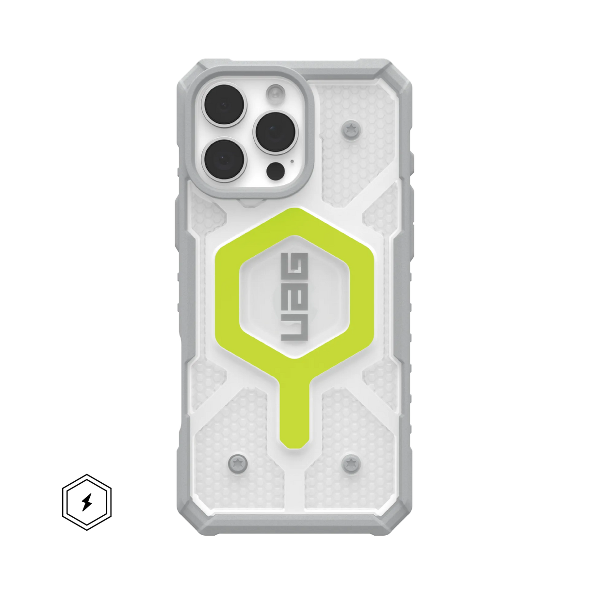 UAG รุ่น Pathfinder Clear Magsafe - เคส iPhone 16 Pro Max - สี Active Neon