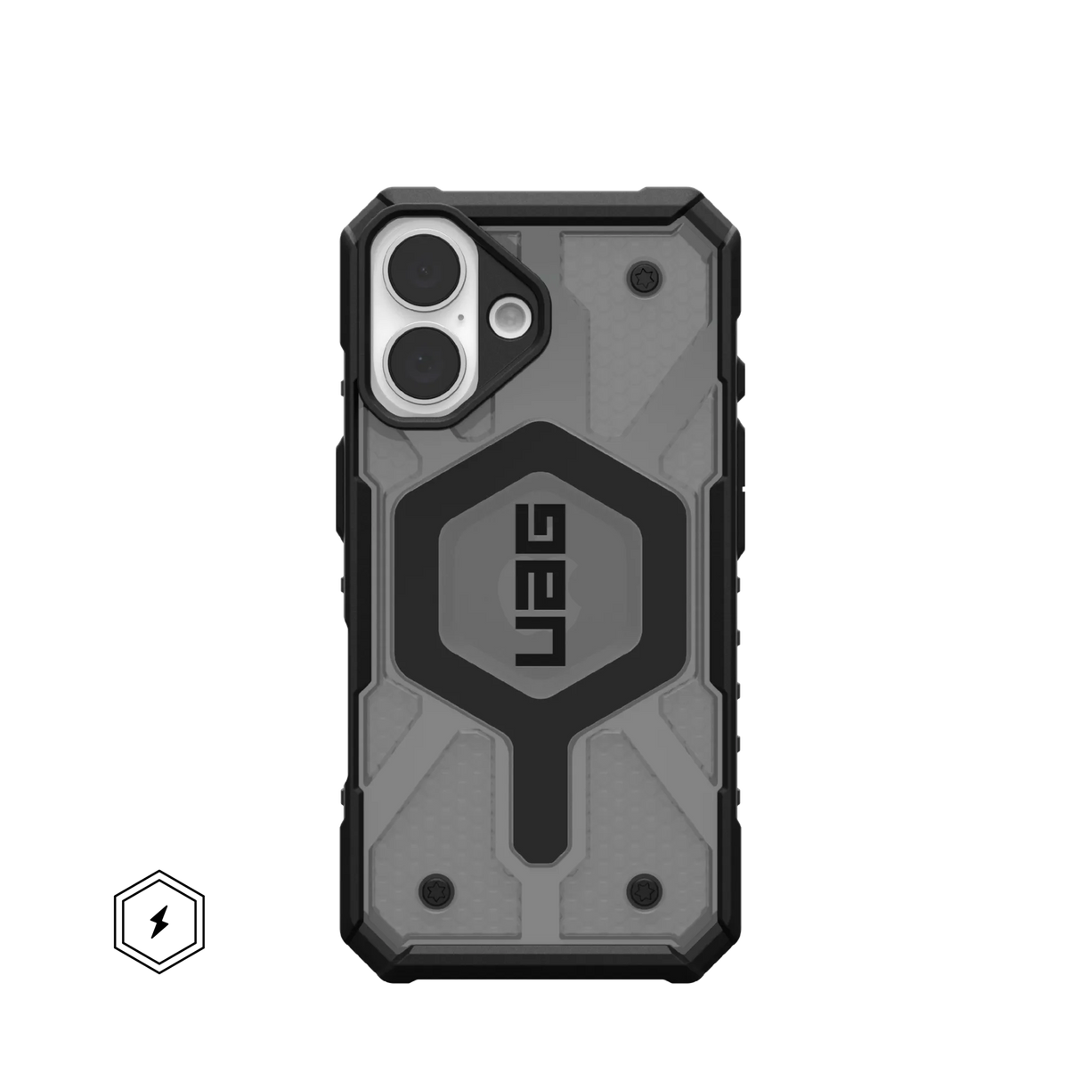 UAG รุ่น Pathfinder Clear Magsafe - เคส iPhone 16 - สี Ash