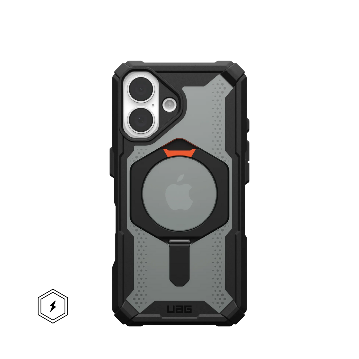 UAG รุ่น Plasma XTE Magsafe – เคส iPhone 16 – สี Black/Orange