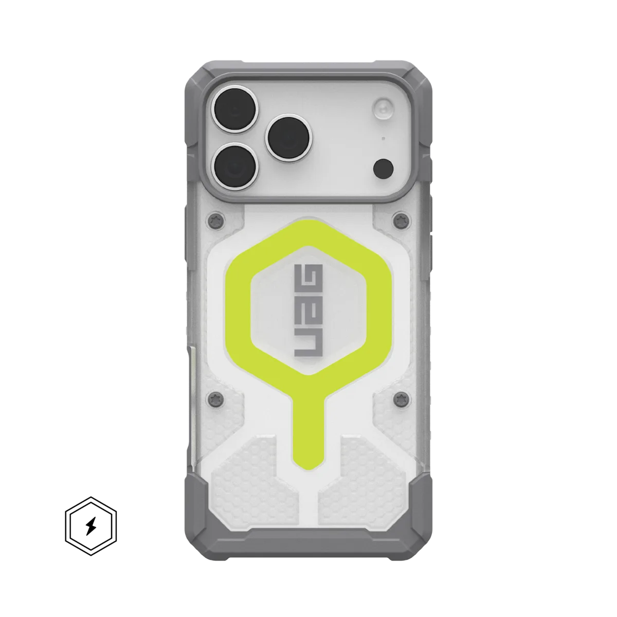 UAG รุ่น Pathfinder Clear (Magsafe) - เคส iPhone 17 Pro Max - สี Active Neon
