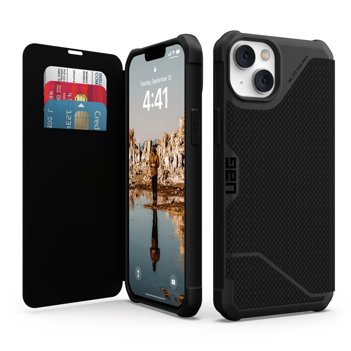 เคส UAG รุ่น Metropolis - iPhone 14 Plus - สี Kevlar Black