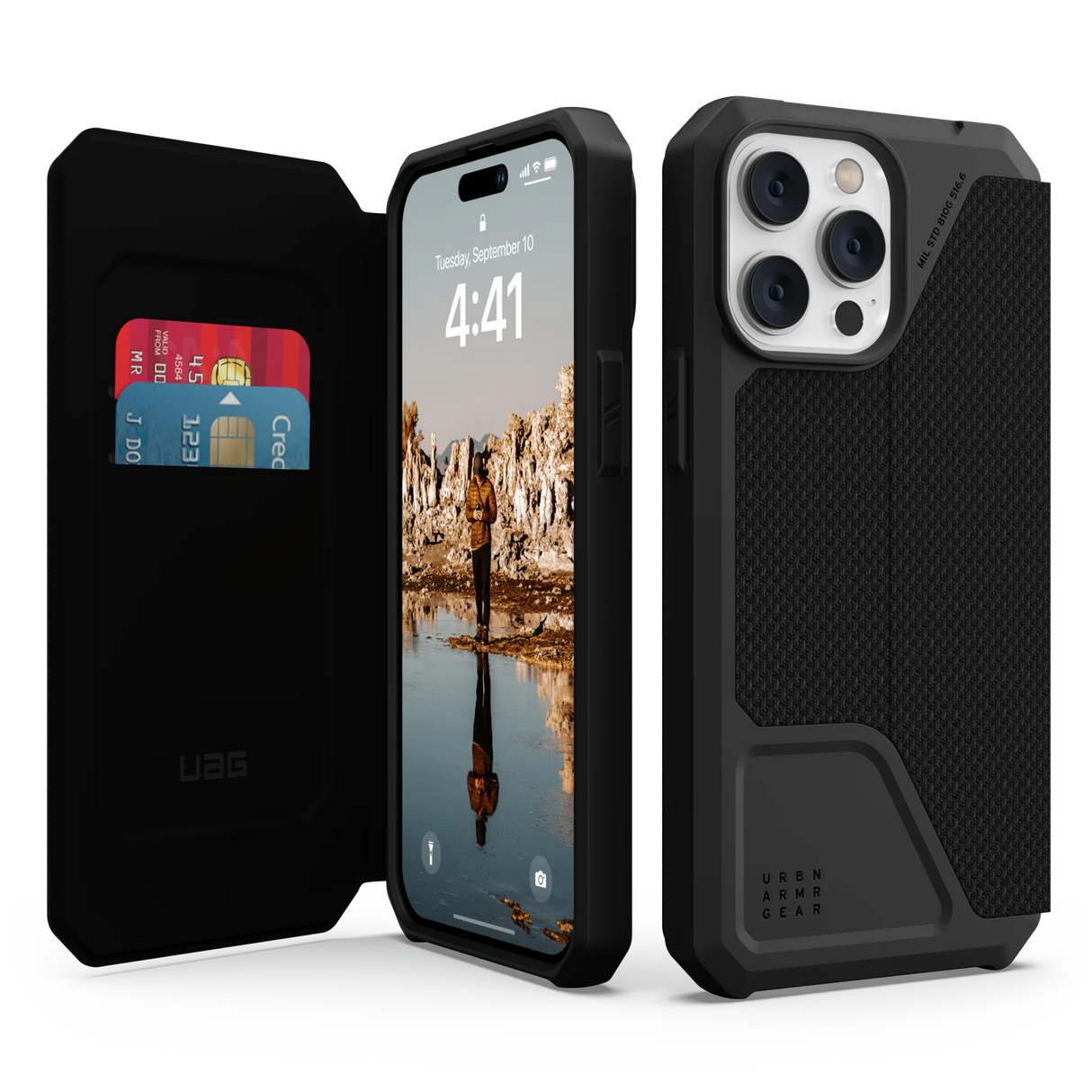เคส UAG รุ่น Metropolis - iPhone 14 Pro Max - สี Kevlar Black