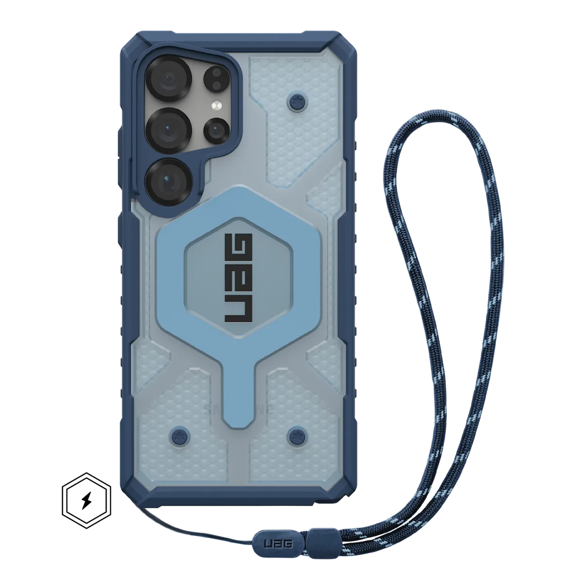 UAG รุ่น Pathfinder Clear with Magnetic Bundle - เคส Galaxy S25 Ultra - สี Blues/Lanyard