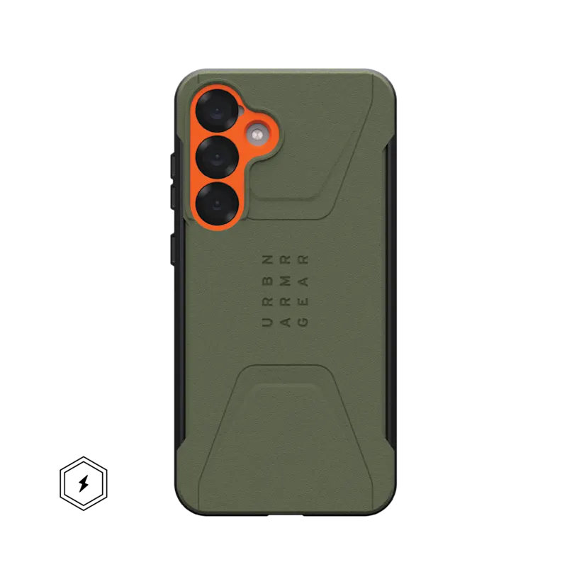 UAG รุ่น Civilian with Magnetic - เคส Galaxy S25 Plus - สี Olive Drab/Orange
