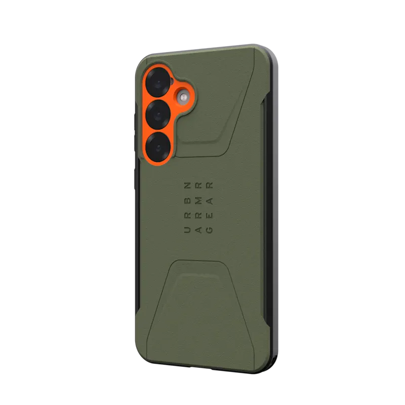 UAG รุ่น Civilian with Magnetic - เคส Galaxy S25 Plus - สี Olive Drab/Orange