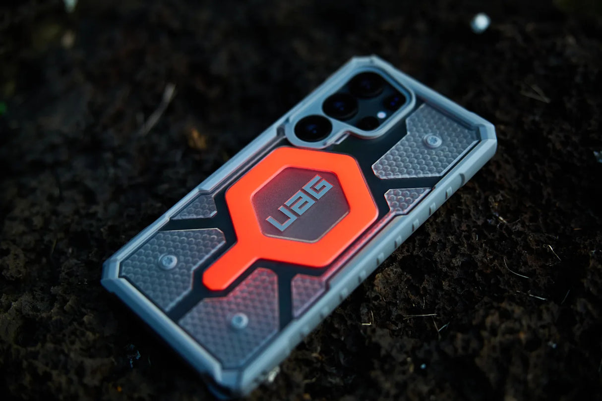 UAG รุ่น Pathfinder Clear with Magnetic Bundle - เคส Galaxy S25 Ultra - สี Active Lava/Lanyard