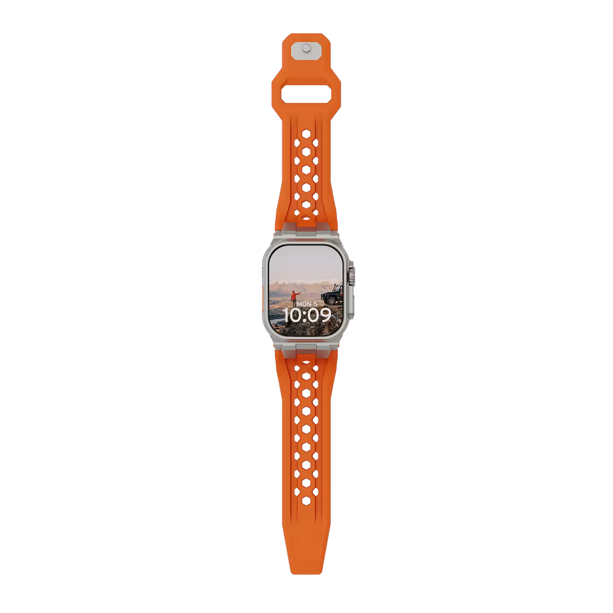 UAG รุ่น Monarch - สายนาฬิกา Apple Watch 42/44/45/49mm - สี Orange/Titanium