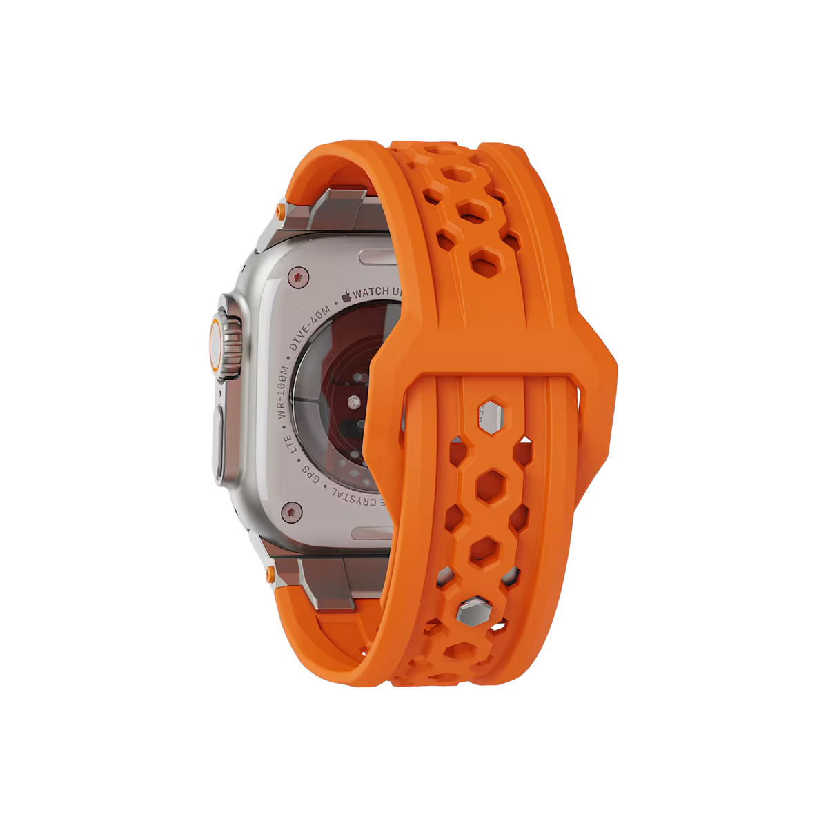 UAG รุ่น Monarch - สายนาฬิกา Apple Watch 42/44/45/49mm - สี Orange/Titanium