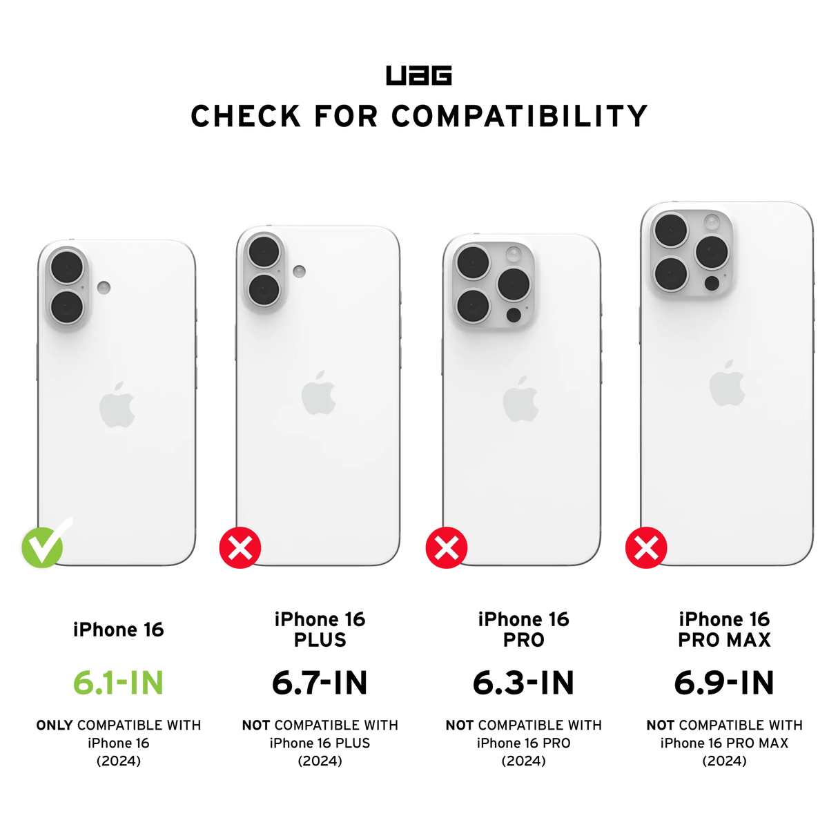 UAG รุ่น Pathfinder Magsafe - เคส iPhone 16 - สี Black