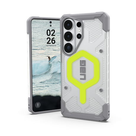UAG รุ่น Pathfinder Clear (Magnetic) Bundle - เคส Galaxy S26 Ultra - สี Active Neon Lanyard