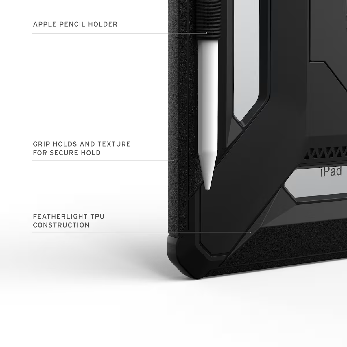 UAG รุ่น Scout Plus - เคส iPad 11" (A16/2025) - สี Black