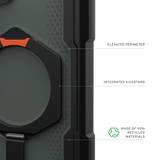 UAG รุ่น Plasma XTE with Magnetic - เคส Galaxy S25 Ultra - สี Black/Orange