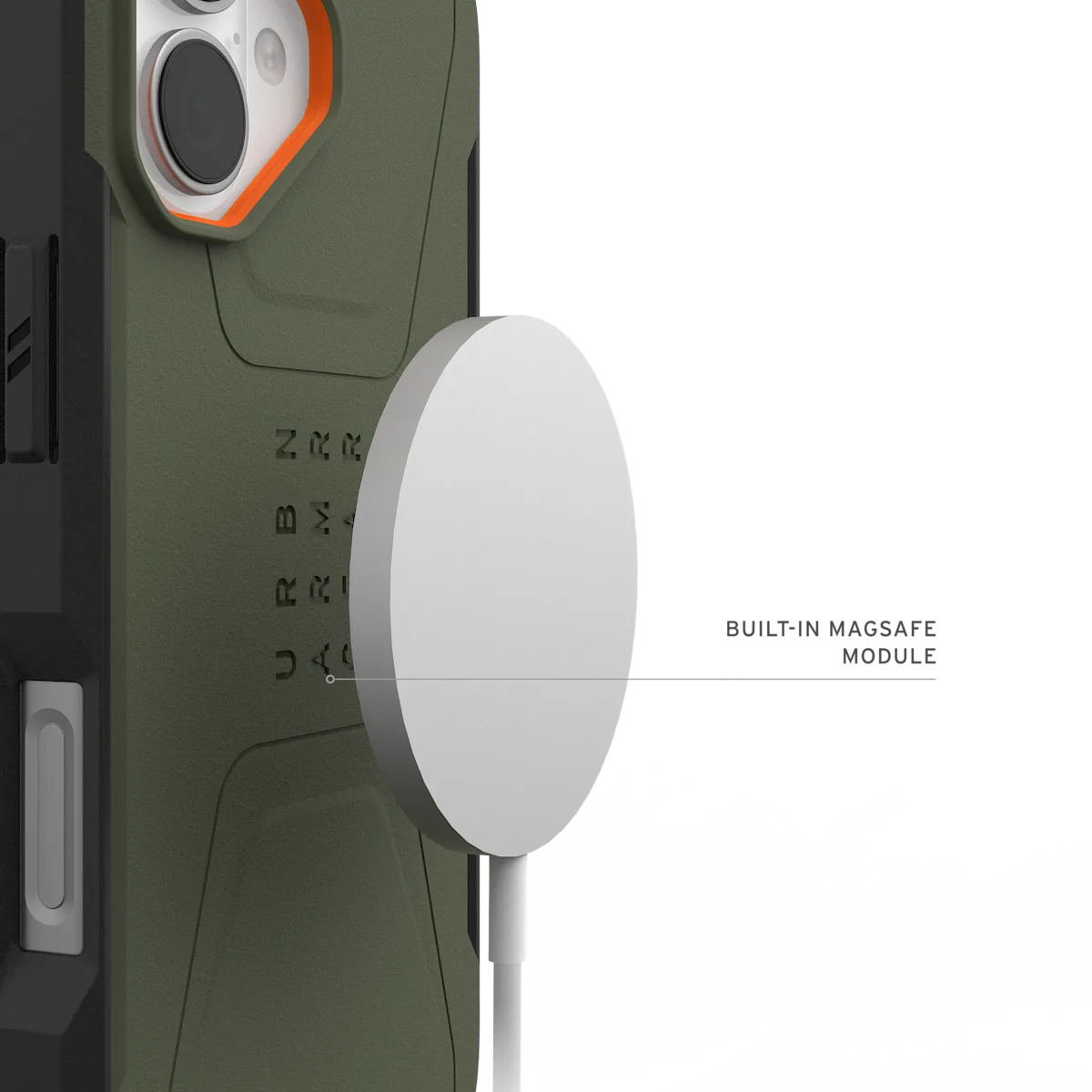 UAG รุ่น Civilian (Magsafe) - เคส iPhone 17 - สี Olive/Orange