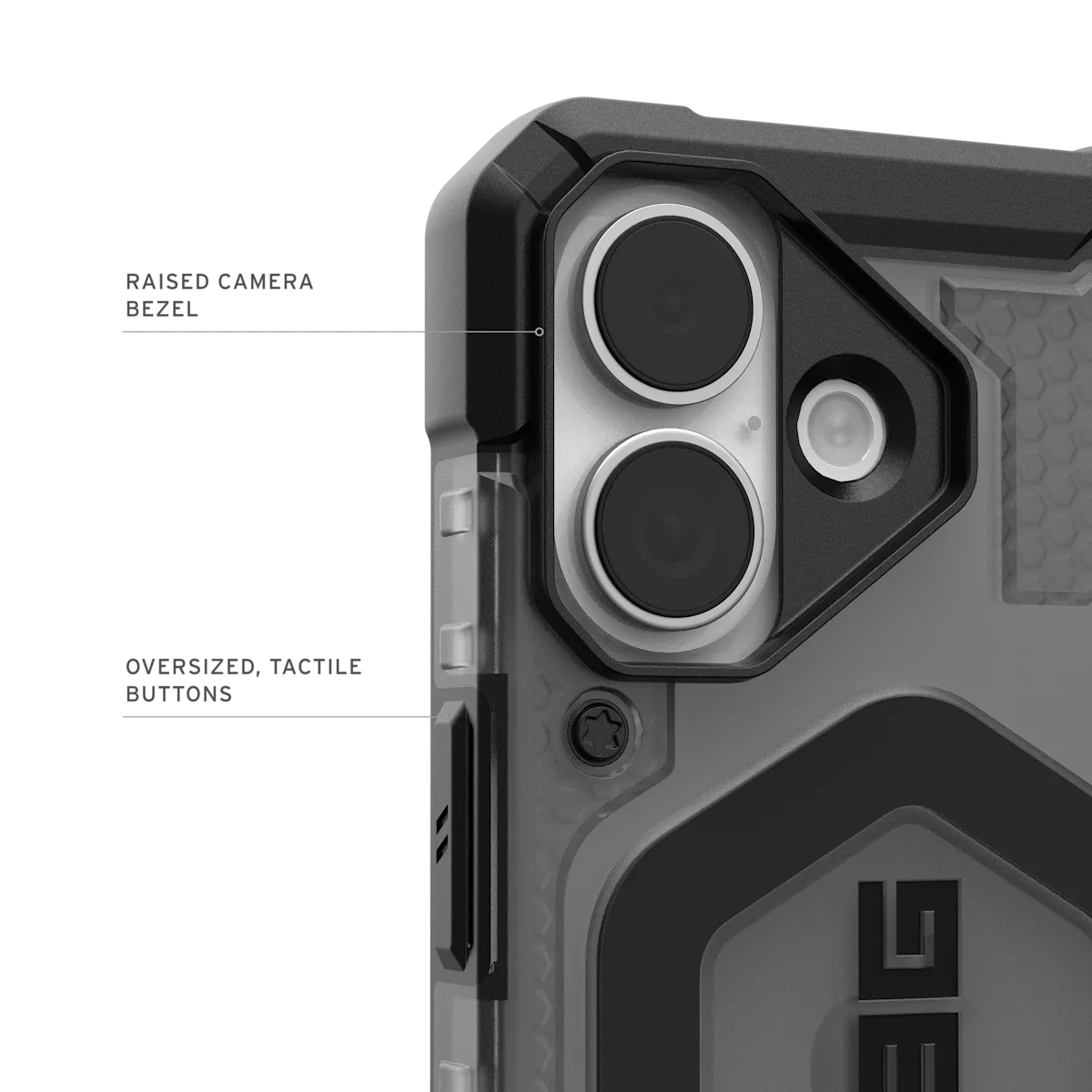 UAG รุ่น Pathfinder Clear (Magsafe) - เคส iPhone 17 - สี Ash/Black