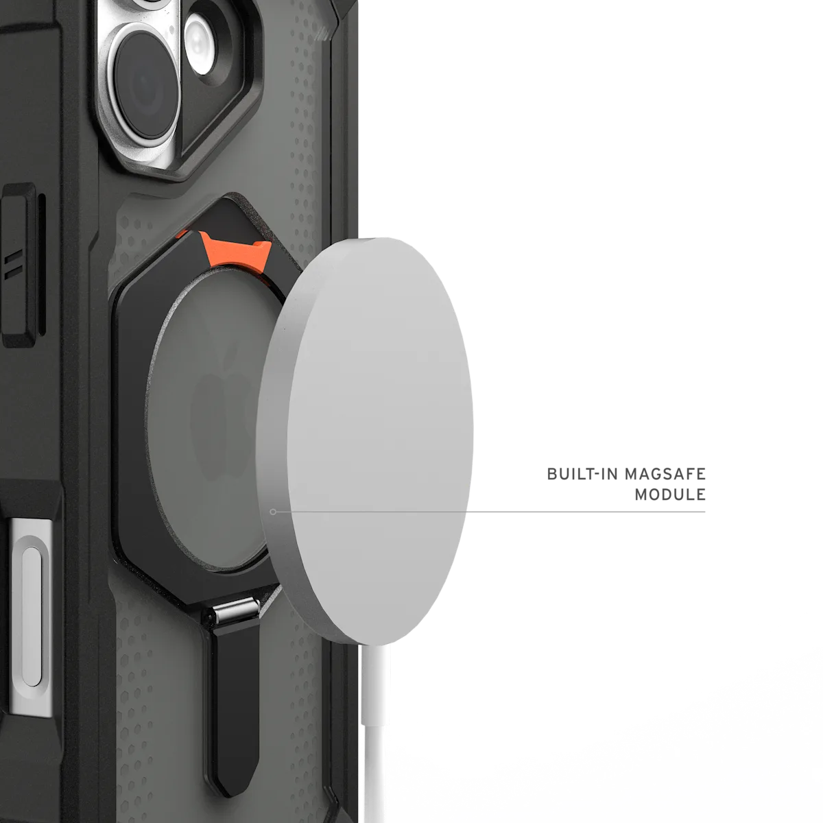 UAG รุ่น Plasma XTE (Magsafe) - เคส iPhone 17 - สี Black/Pop Orange