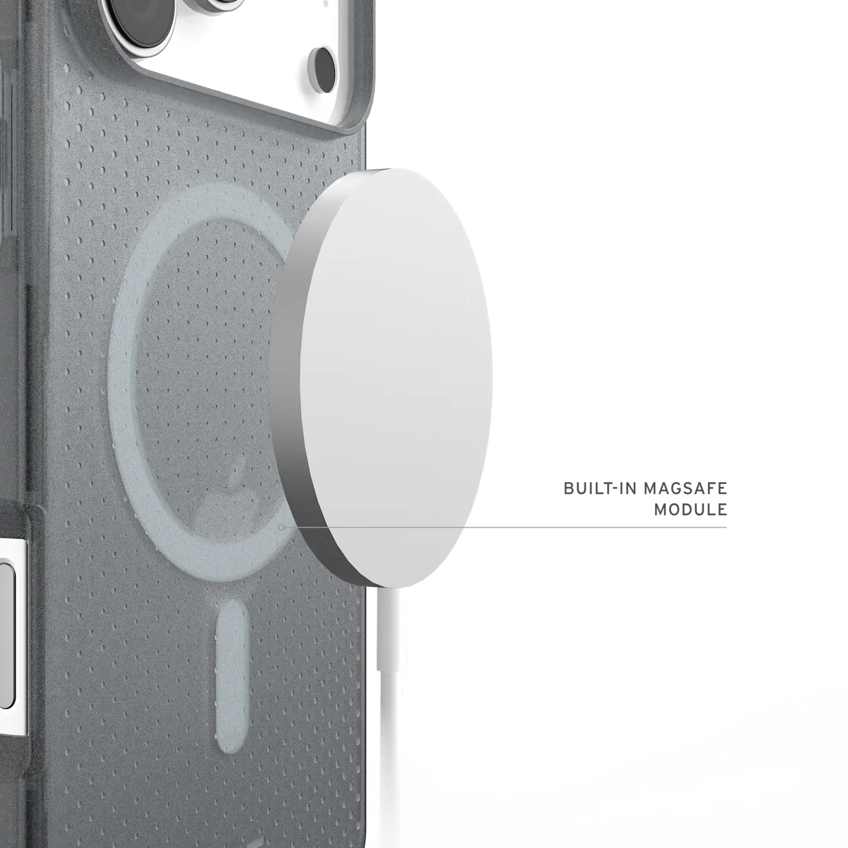 UAG รุ่น Dot (Magsafe) - เคส iPhone 17 Pro Max - สี Ash