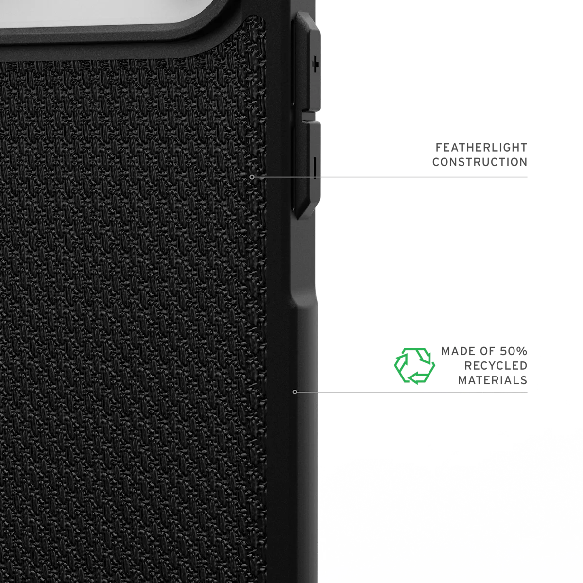 UAG รุ่น Metropolis LT (MagSafe) - เคส iPhone 17 Pro Max - สี Kevlar Black