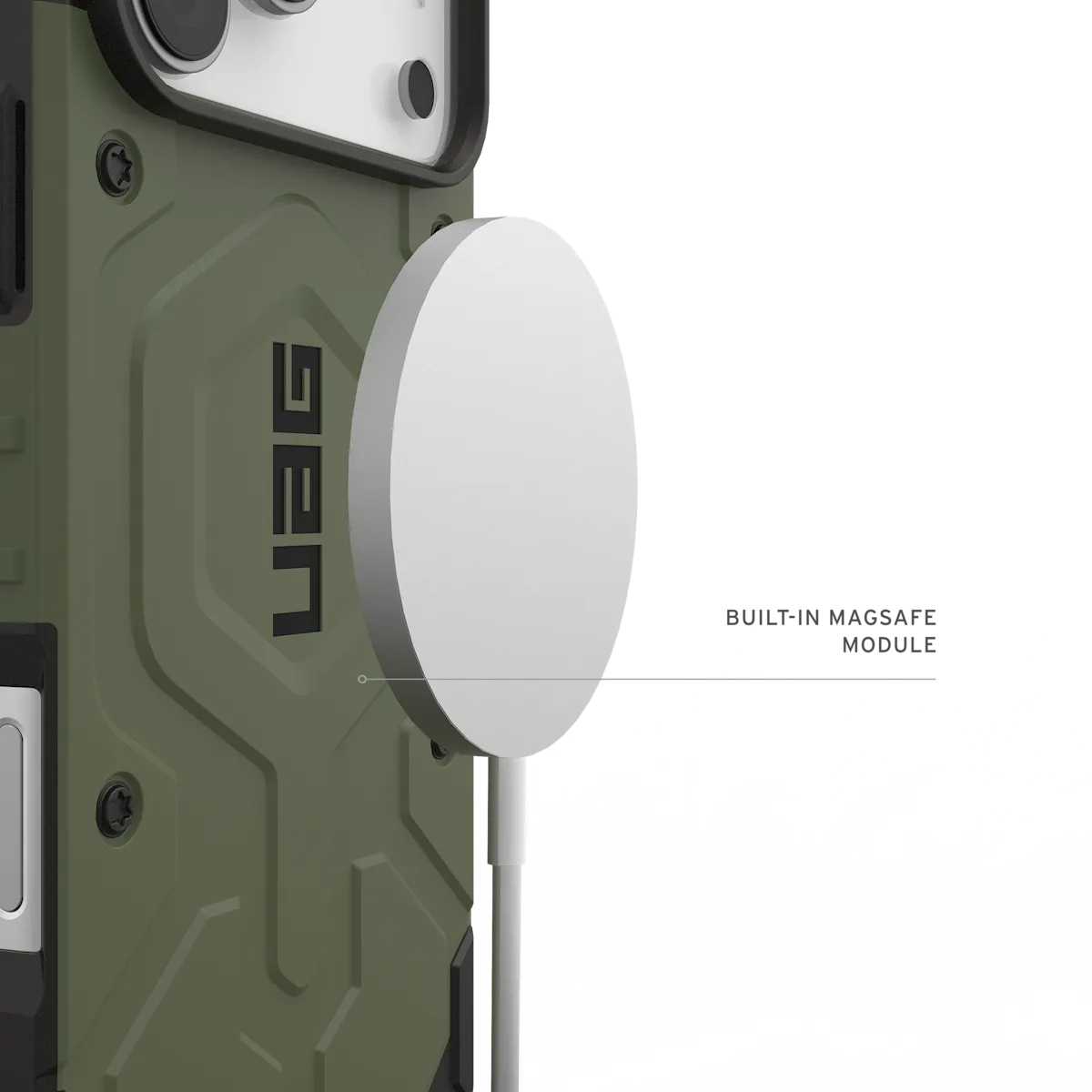 UAG รุ่น Pathfinder (Magsafe) - เคส iPhone 17 Pro Max - สี Olive