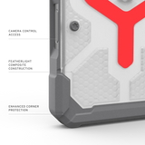 UAG รุ่น Pathfinder Clear (Magsafe) - เคส iPhone 17 Pro Max - สี Active Lava/Lanyard