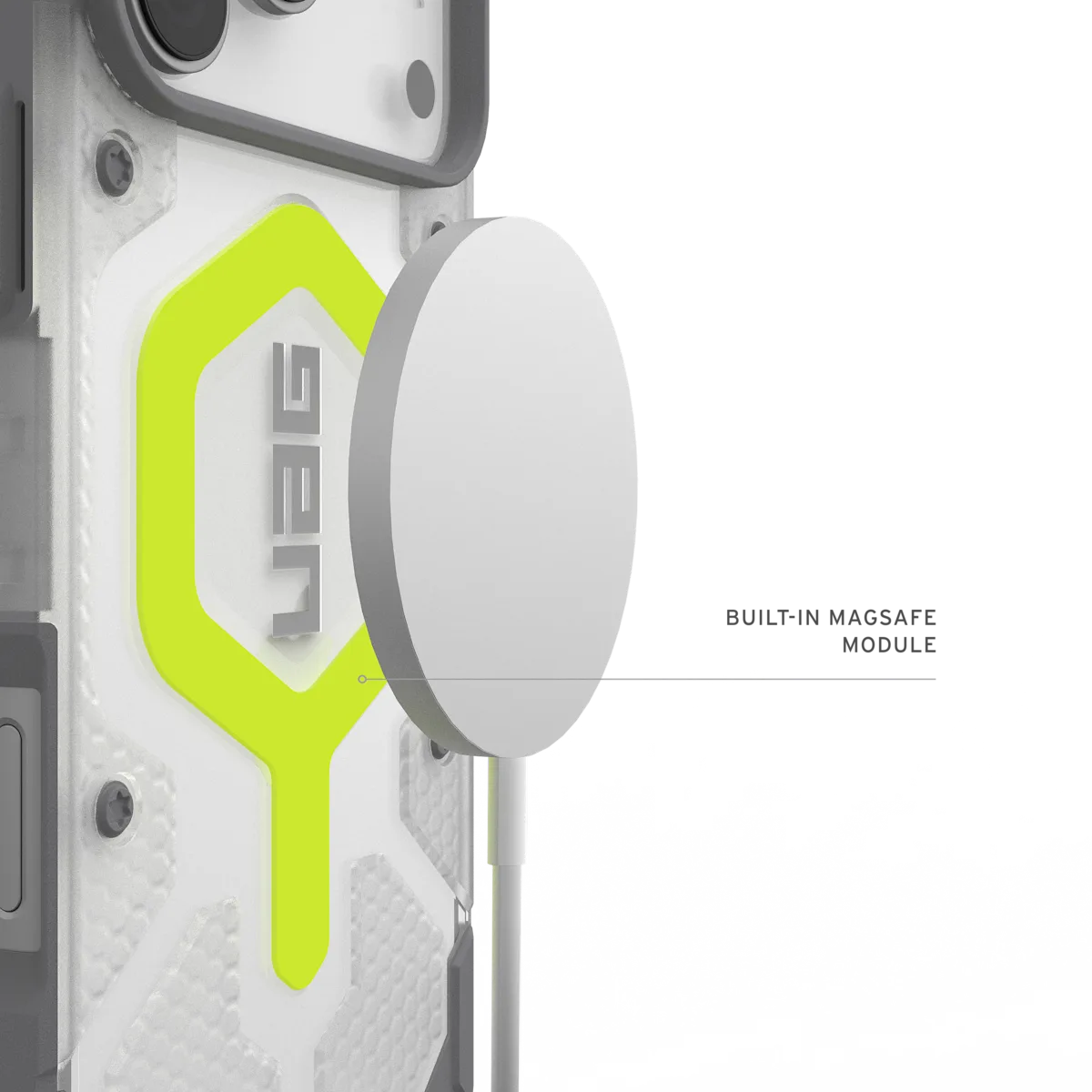 UAG รุ่น Pathfinder Clear (Magsafe) - เคส iPhone 17 Pro Max - สี Active Neon