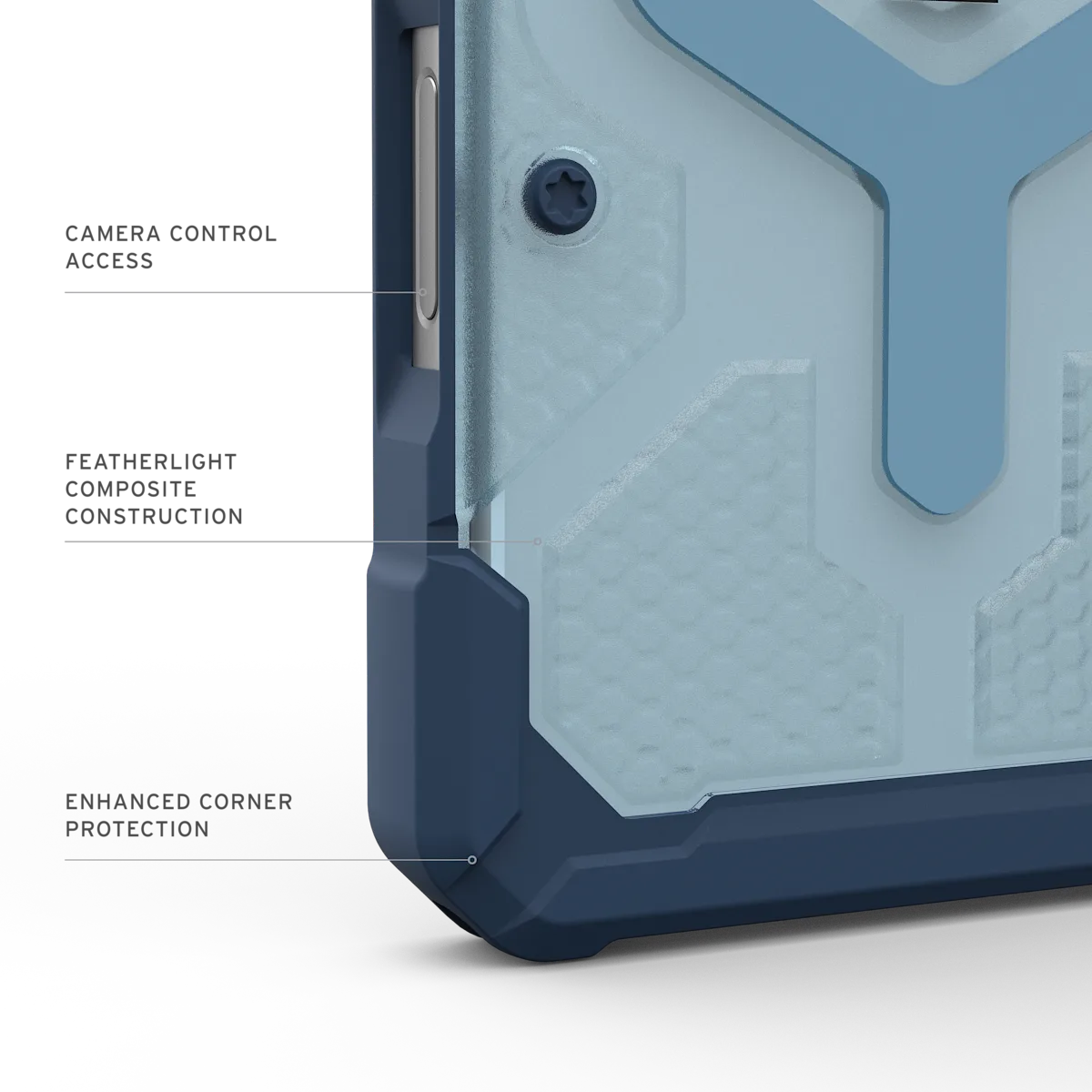 UAG รุ่น Pathfinder Clear (Magsafe) - เคส iPhone 17 Pro Max - สี Blues/Lanyard