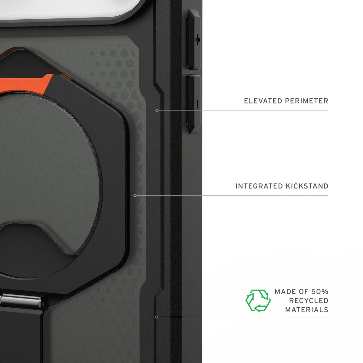 UAG รุ่น Plasma XTE (Magsafe) - เคส iPhone 17 Pro Max - สี Black/Pop Orange