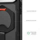 UAG รุ่น Plasma XTE (Magsafe) - เคส iPhone 17 Pro Max - สี Black/Pop Orange