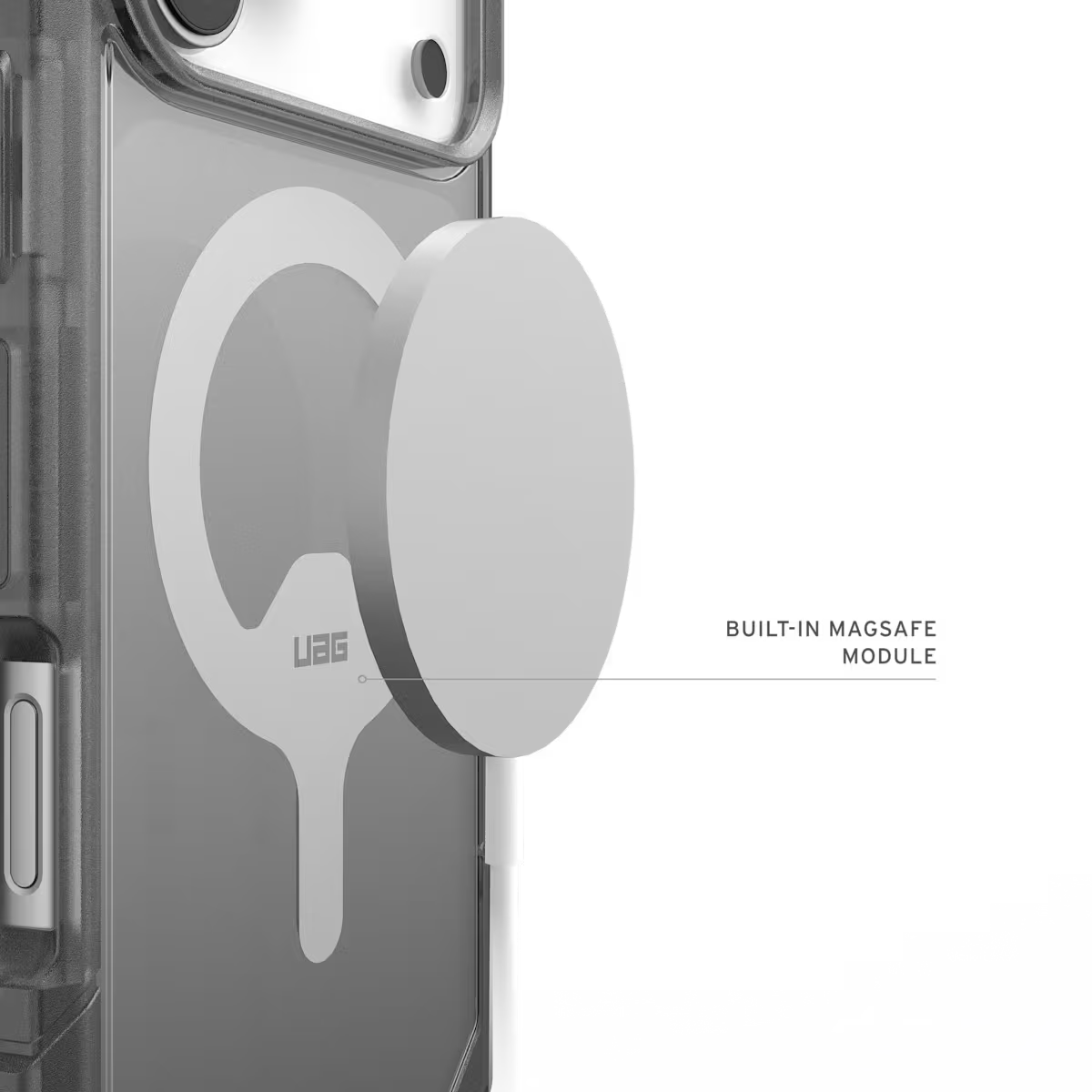 UAG รุ่น Trooper (Magsafe) - เคส iPhone 17 Pro Max - สี Clear/Ash