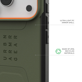 UAG รุ่น Civilian (Magsafe) - เคส iPhone 17 Pro - สี Olive/Orange