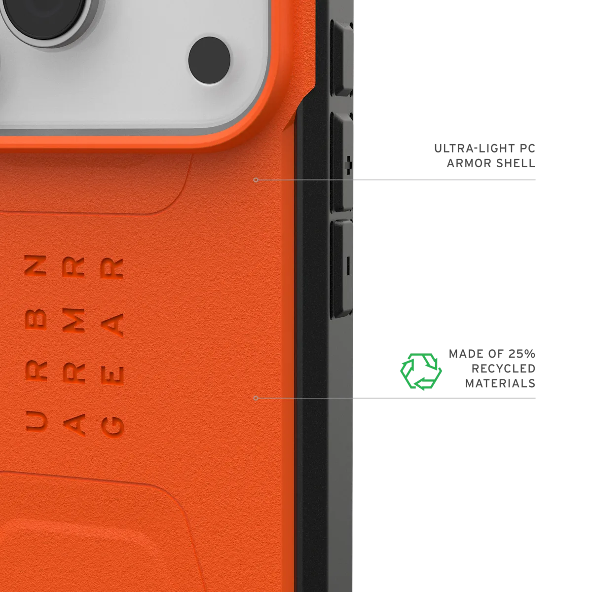 UAG รุ่น Civilian (Magsafe) - เคส iPhone 17 Pro - สี Orange