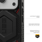 UAG รุ่น Monarch Pro - เคส iPhone 17 Pro - สี Kevlar Black