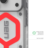 UAG รุ่น Pathfinder Clear (Magsafe) - เคส iPhone 17 Pro - สี Active Lava/Lanyard