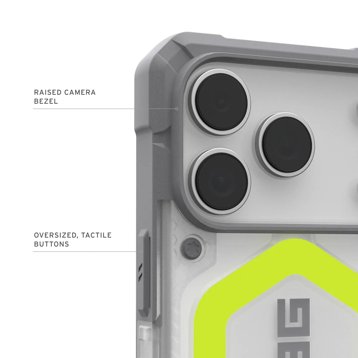 UAG รุ่น Pathfinder Clear (Magsafe) - เคส iPhone 17 Pro - สี Active Neon