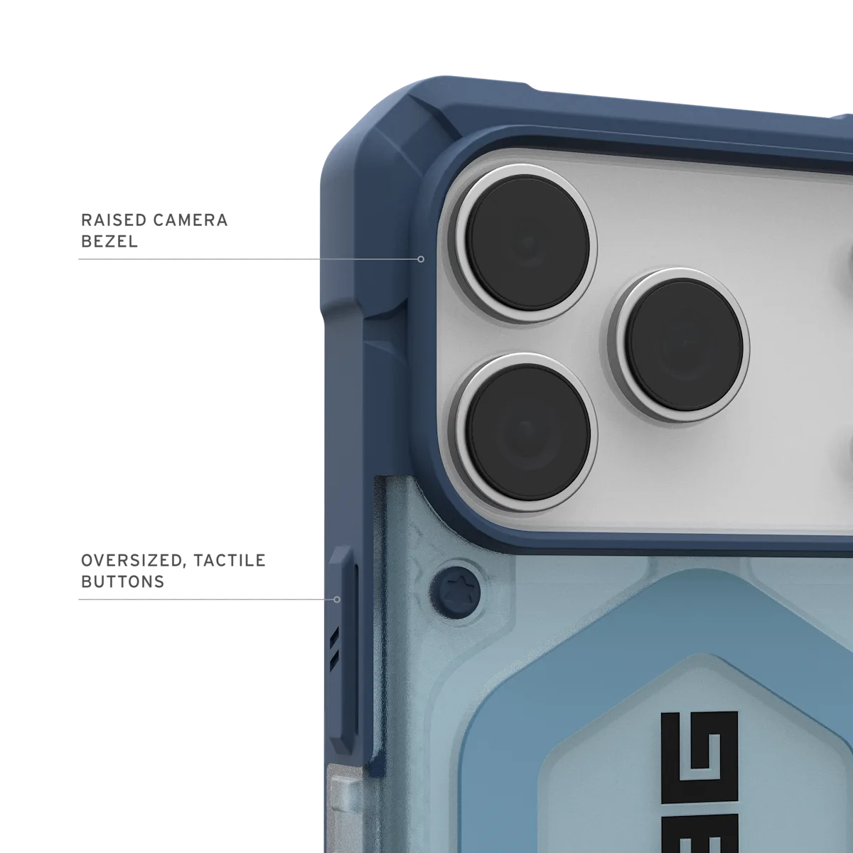 UAG รุ่น Pathfinder Clear (Magsafe) - เคส iPhone 17 Pro - สี Blues/Lanyard