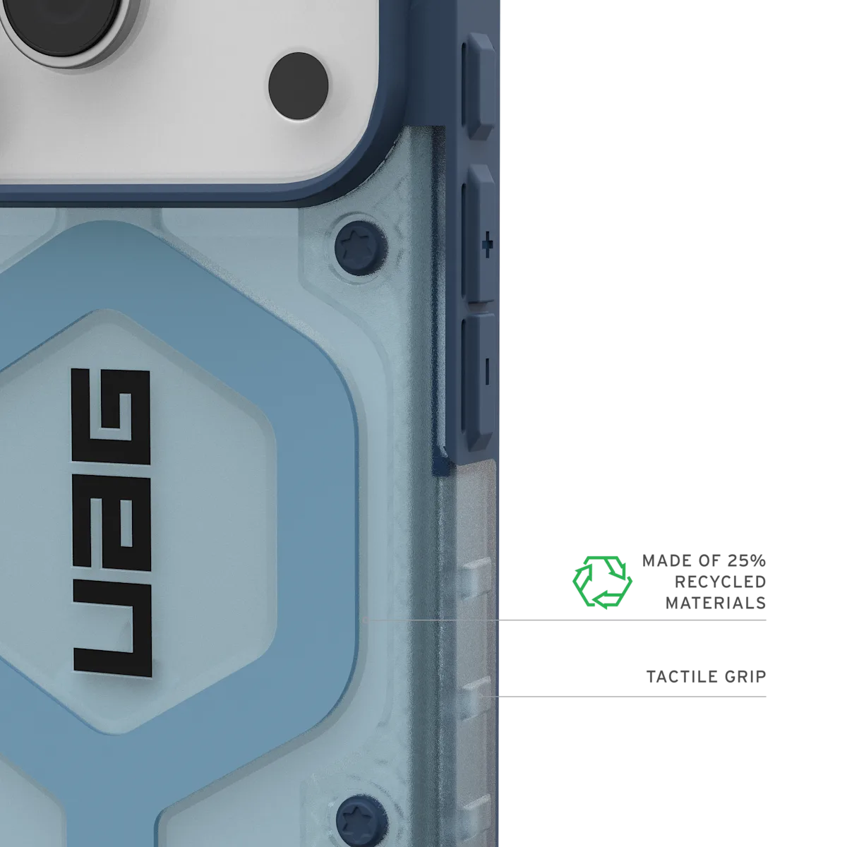 UAG รุ่น Pathfinder Clear (Magsafe) - เคส iPhone 17 Pro - สี Blues/Lanyard