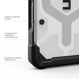UAG รุ่น Pathfinder Clear (Magsafe) - เคส iPhone 17 Pro - สี Ice/Silver