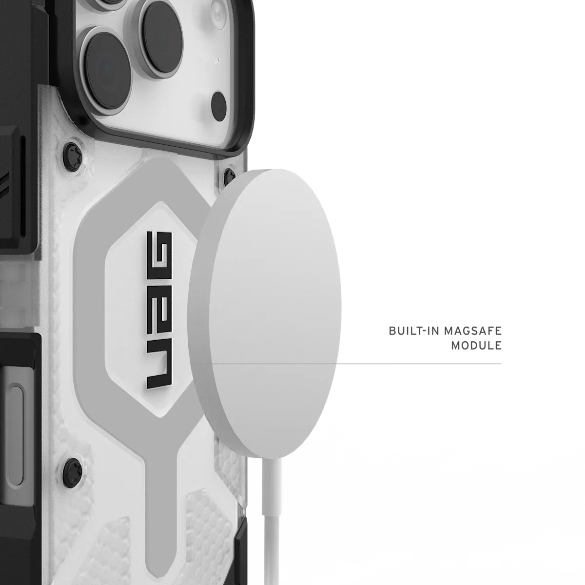 UAG รุ่น Pathfinder Clear (Magsafe) - เคส iPhone 17 Pro - สี Ice/Silver
