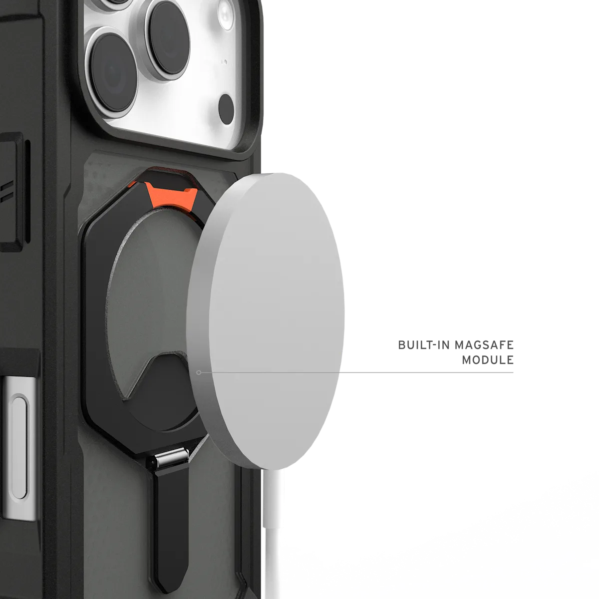 UAG รุ่น Plasma XTE (Magsafe) - เคส iPhone 17 Pro - สี Black/Pop Orange